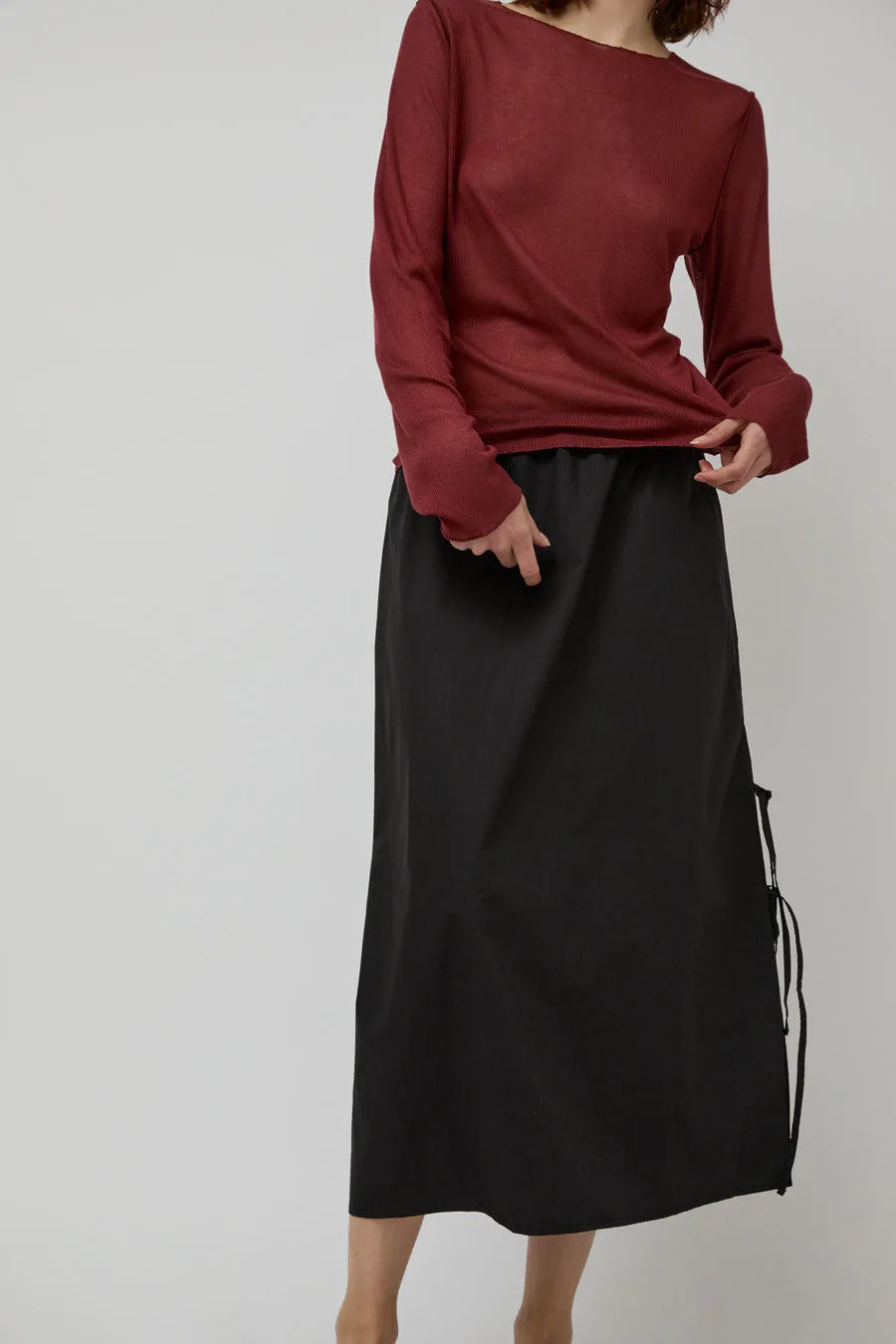 Deiji Studios Split Tie Skirt in Black sold by No. 6 product image thumbnail 5