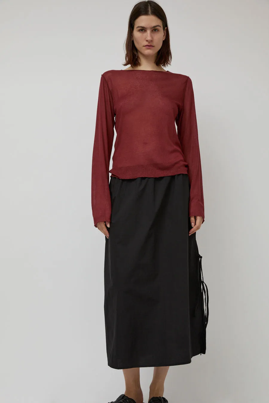 Deiji Studios Split Tie Skirt in Black sold by No. 6