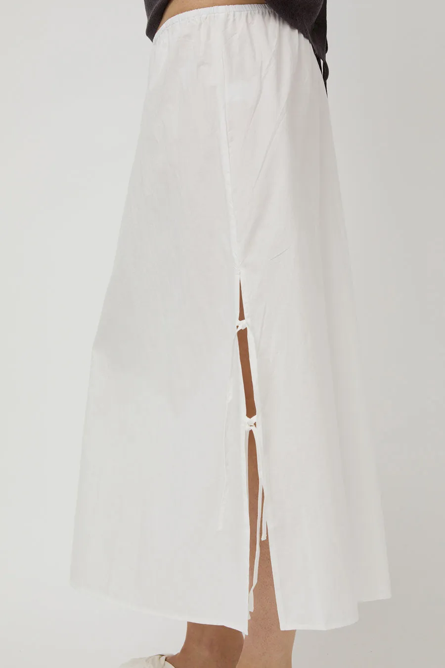 Deiji Studios Split Tie Skirt in White sold by No. 6 product image thumbnail 2