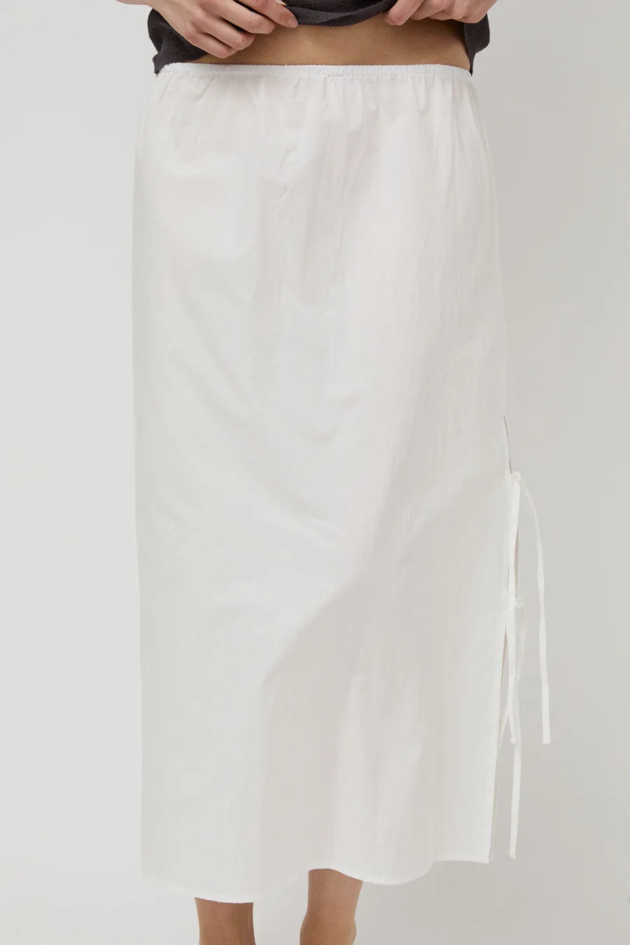 Deiji Studios Split Tie Skirt in White sold by No. 6 product image thumbnail 3