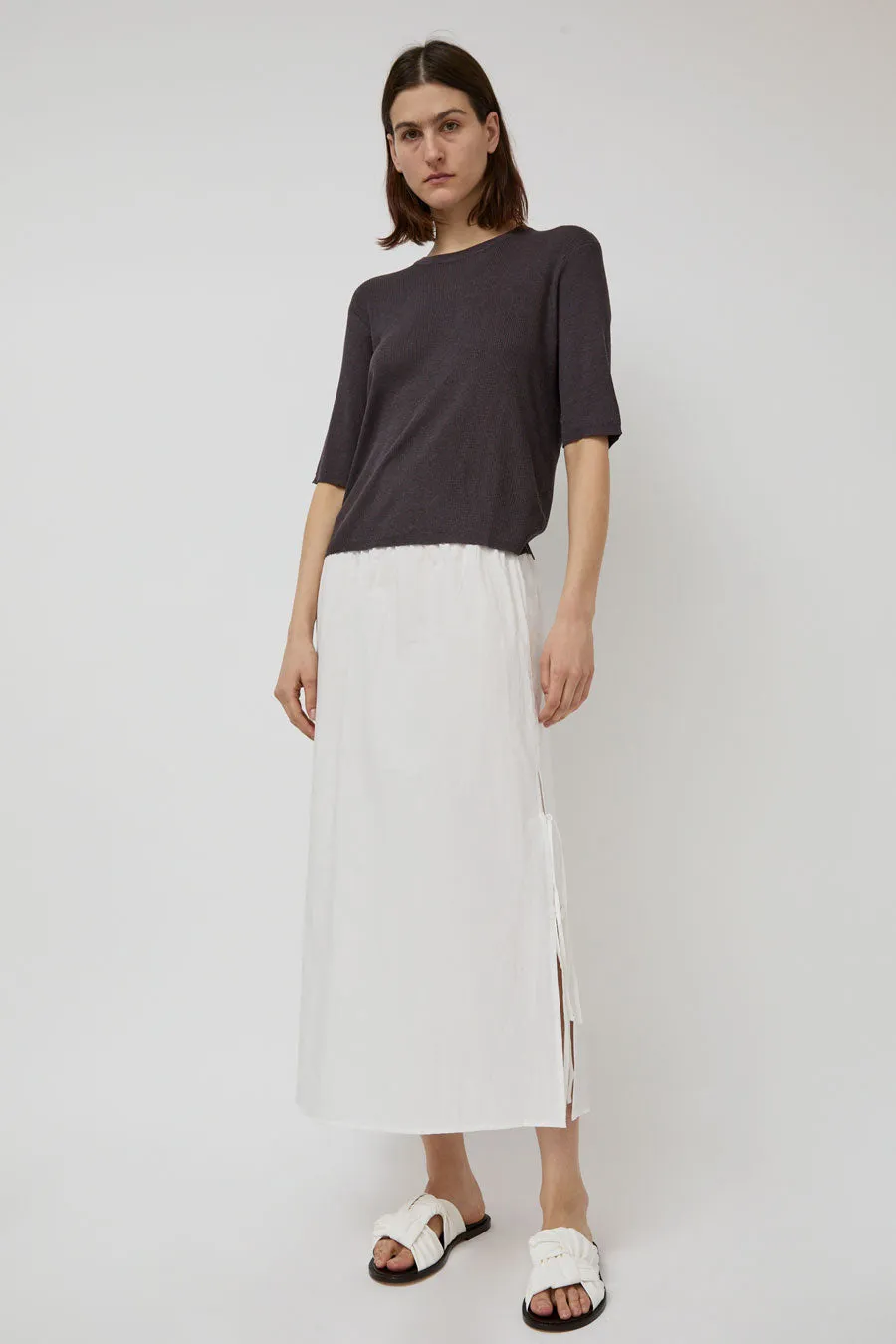 Deiji Studios Split Tie Skirt in White sold by No. 6
