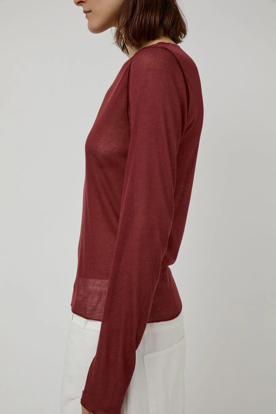 Deiji Studios Knit Long Sleeve in Crimson sold by No. 6 product image thumbnail 2