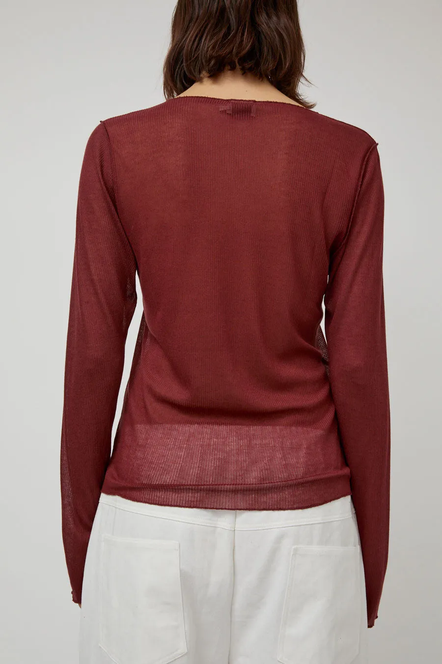 Deiji Studios Knit Long Sleeve in Crimson sold by No. 6 product image thumbnail 4