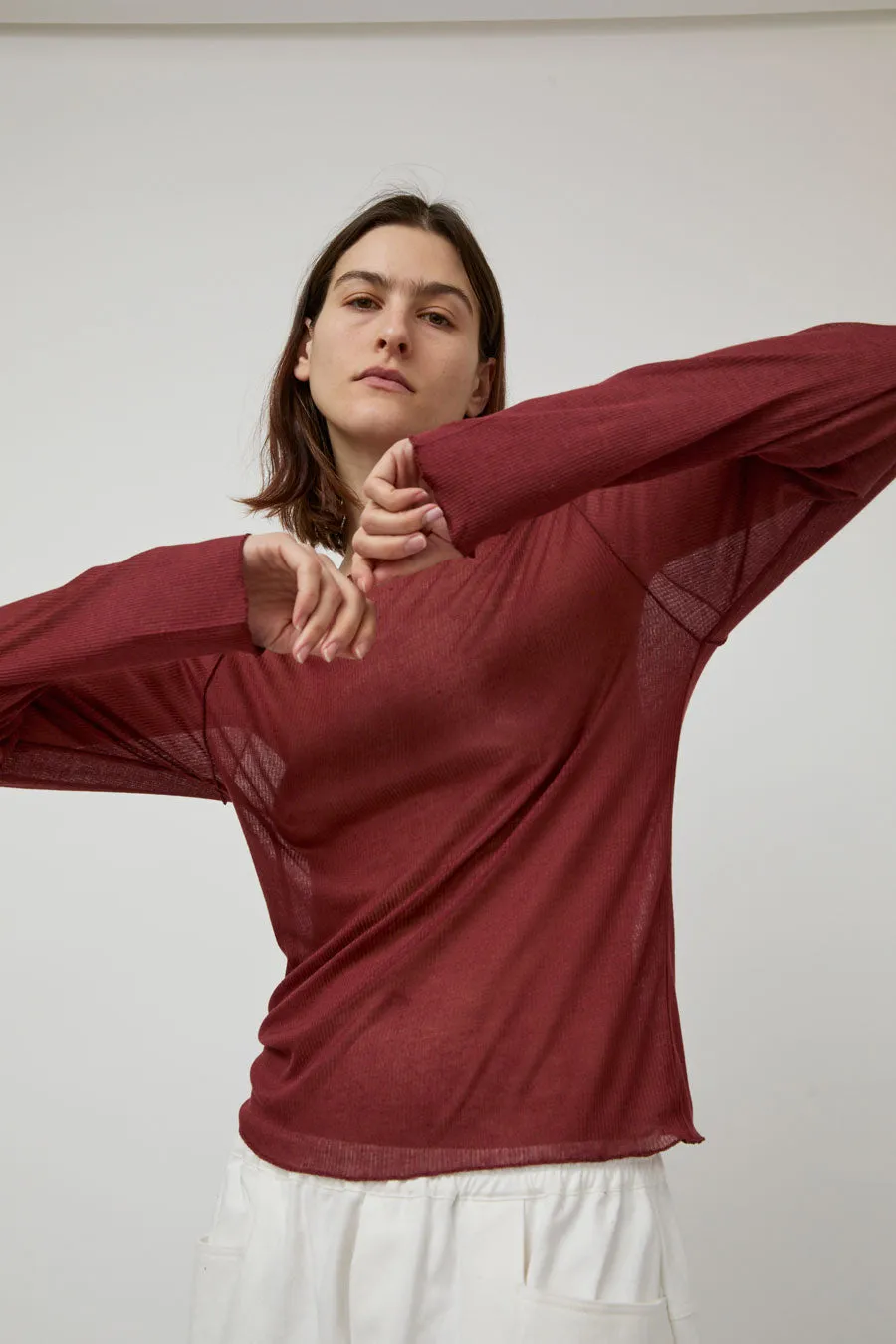 Deiji Studios Knit Long Sleeve in Crimson sold by No. 6 product image thumbnail 5