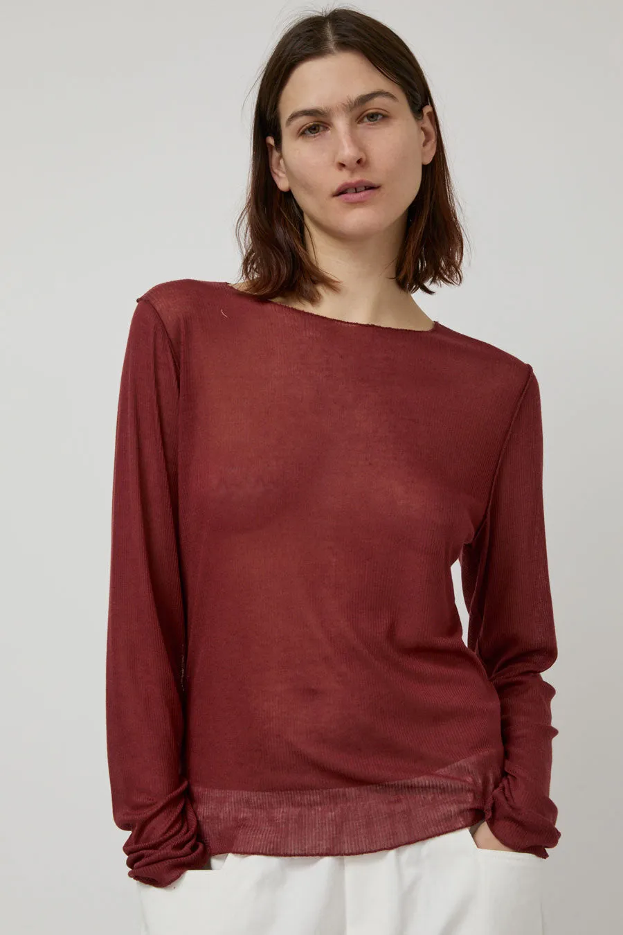 Deiji Studios Knit Long Sleeve in Crimson sold by No. 6