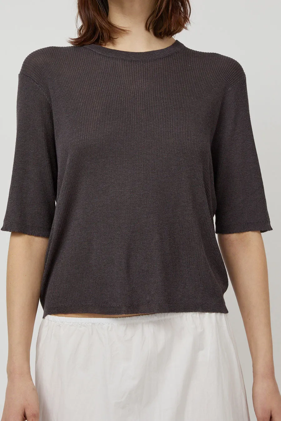Deiji Studios Split Back Tee in Eggplant sold by No. 6 product image thumbnail 4