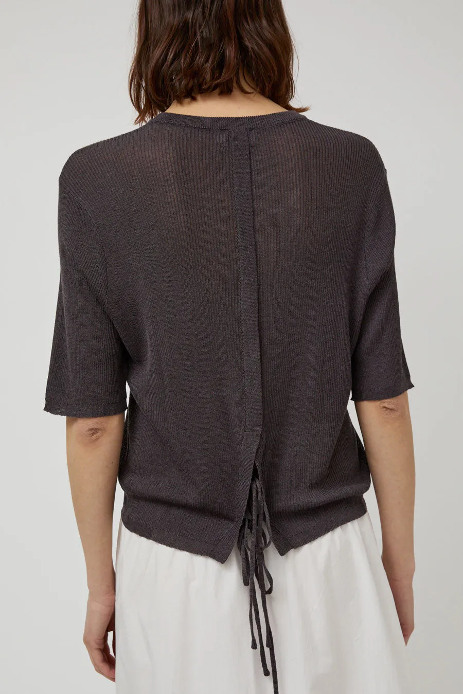 Deiji Studios Split Back Tee in Eggplant sold by No. 6 product image thumbnail 2