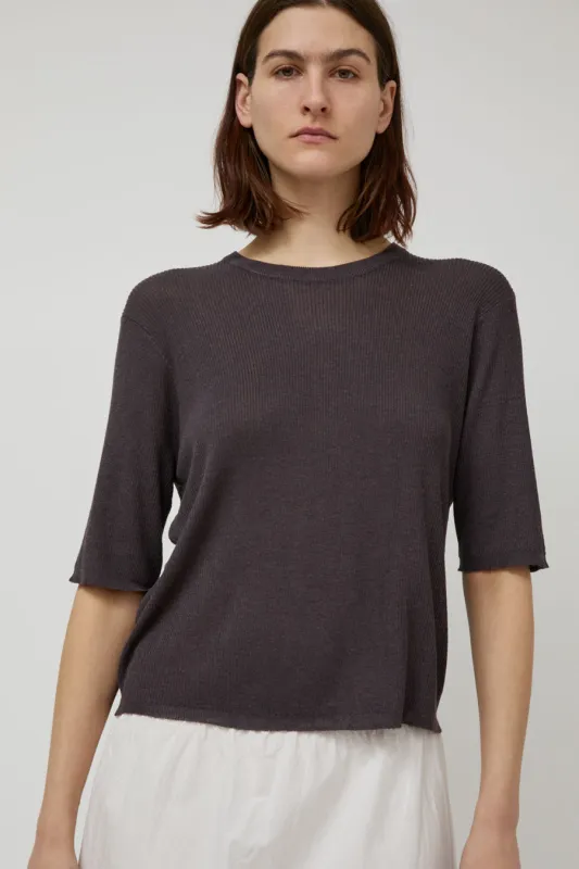 Deiji Studios Split Back Tee in Eggplant sold by No. 6