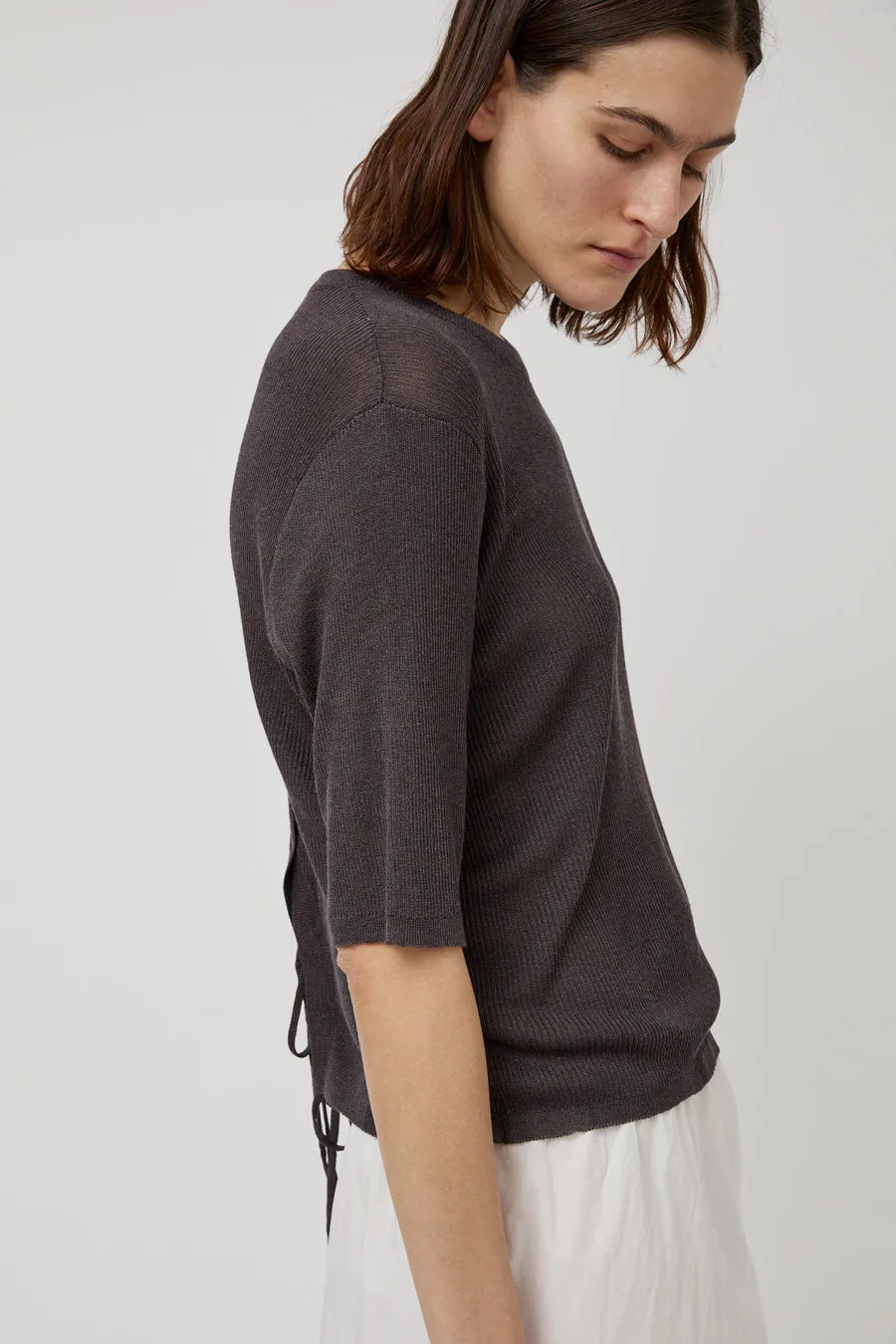 Deiji Studios Split Back Tee in Eggplant sold by No. 6 product image thumbnail 3