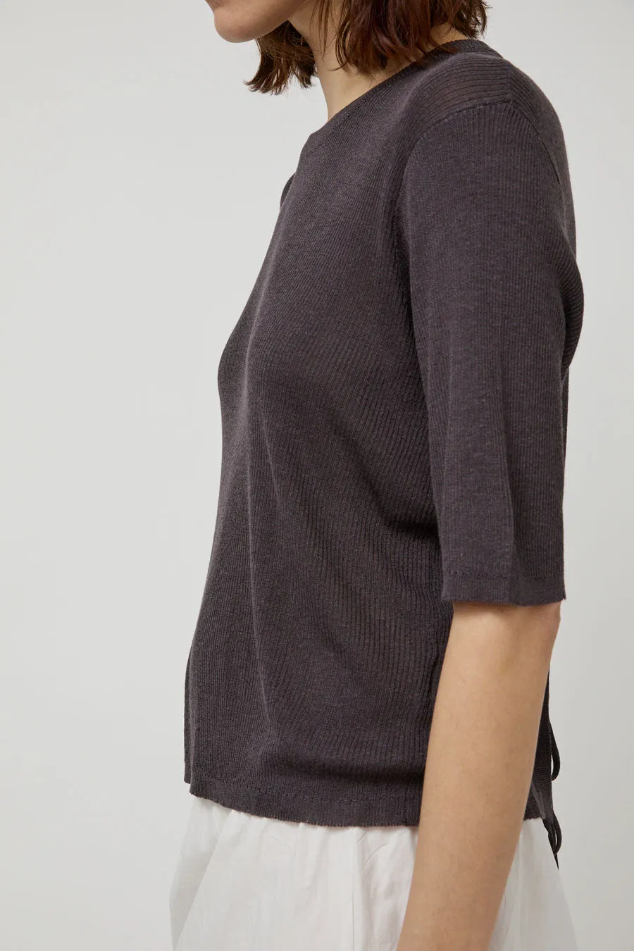 Deiji Studios Split Back Tee in Eggplant sold by No. 6 product image thumbnail 5