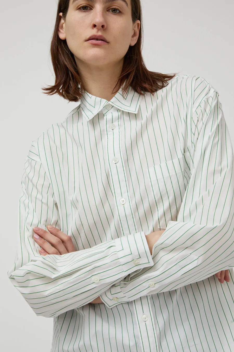 B Sides Nolan Shirt in Green White Stripe sold by No. 6 product image thumbnail 3