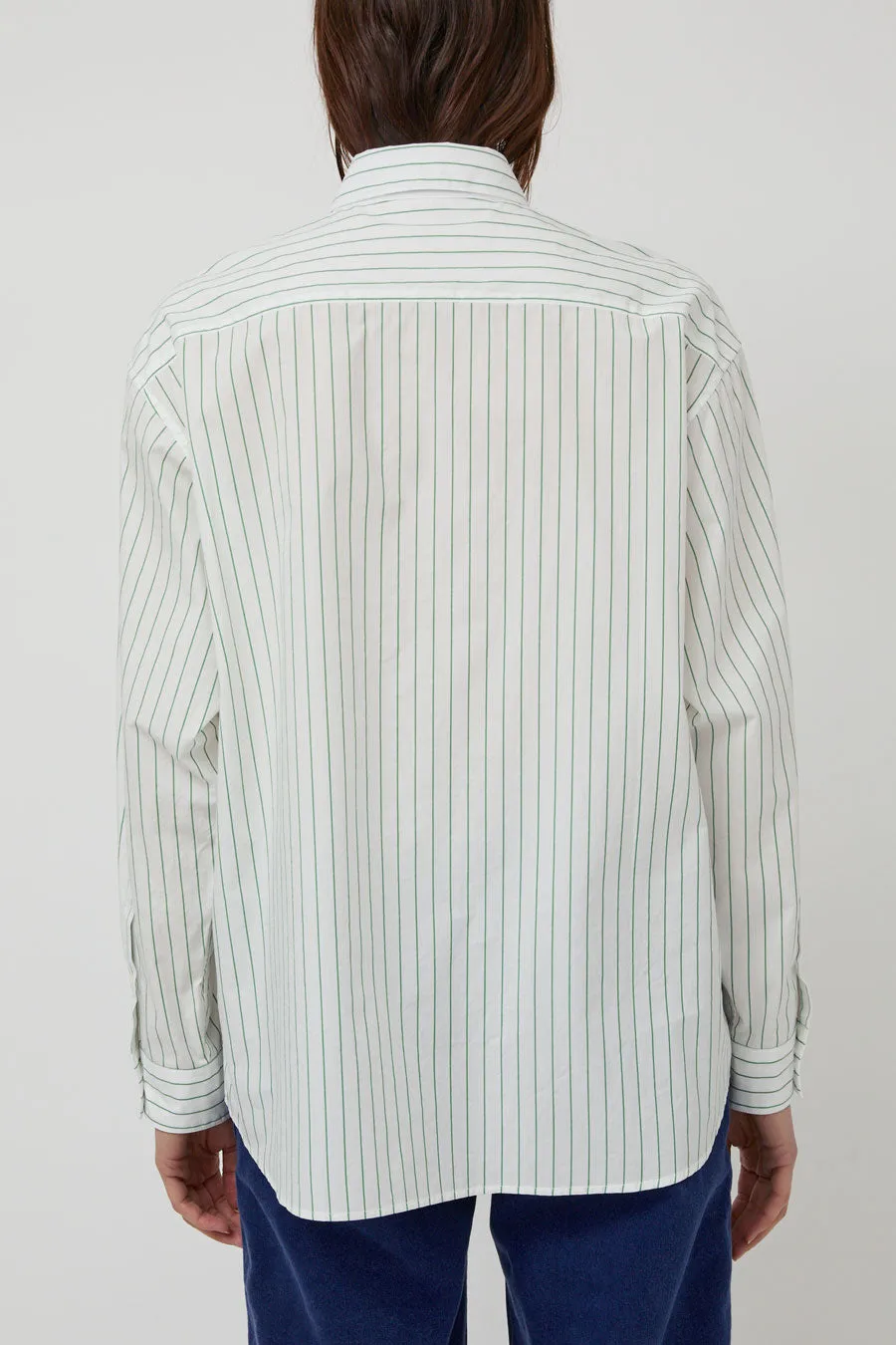 B Sides Nolan Shirt in Green White Stripe sold by No. 6 product image thumbnail 5