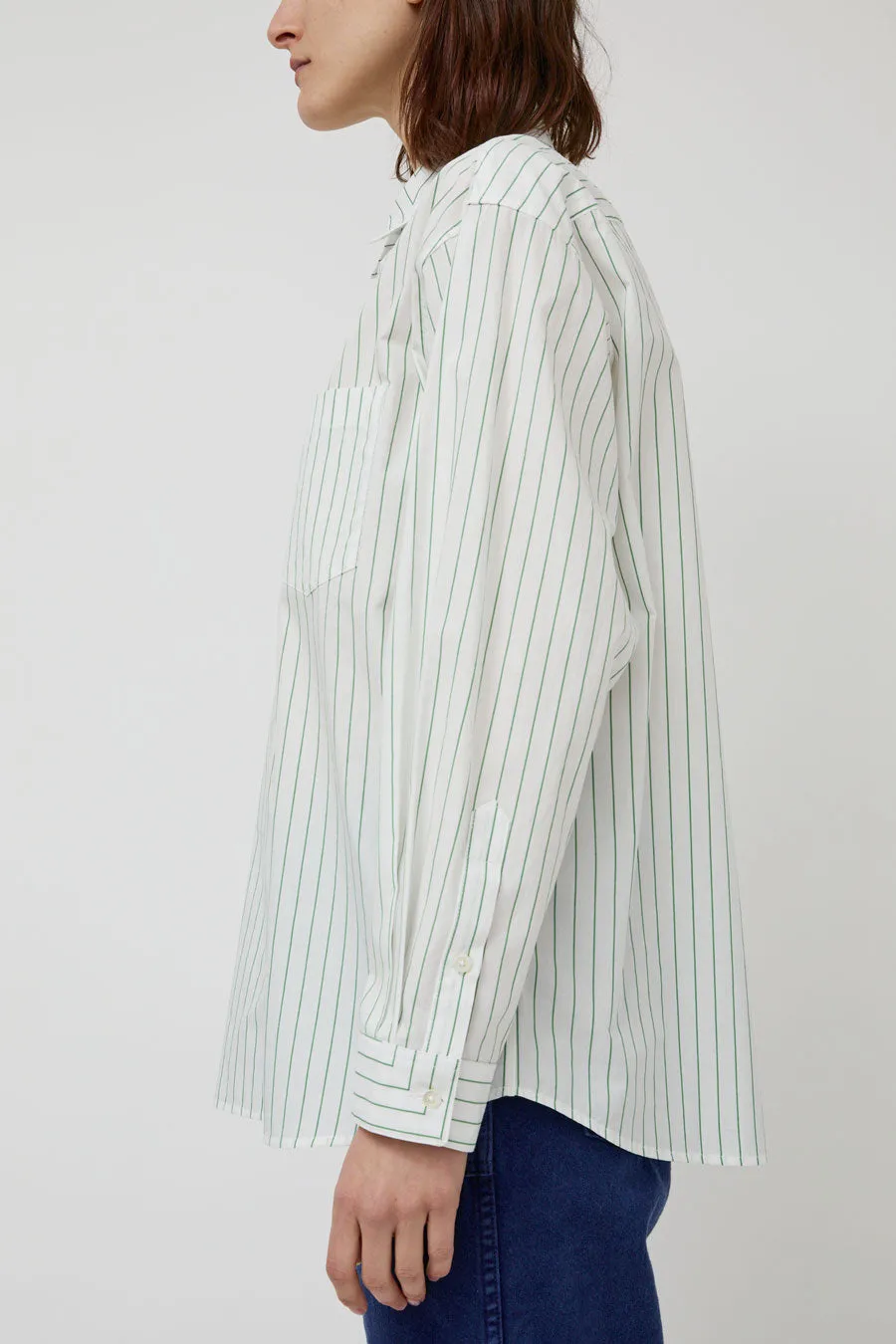B Sides Nolan Shirt in Green White Stripe sold by No. 6 product image thumbnail 4