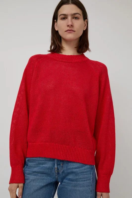 B Sides Lind Knit Crew in Geranium sold by No. 6