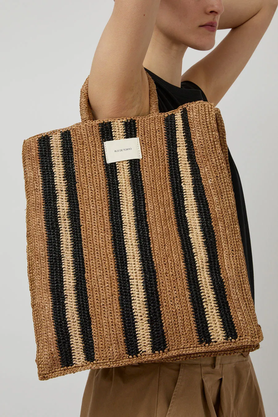 Rue De Tokyo Ario Raffia Bag in Stripe sold by No. 6 product image thumbnail 2