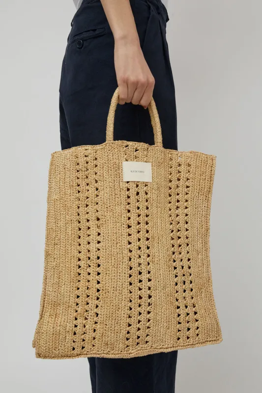 Rue De Tokyo Ari Raffia Bag in Natural sold by No. 6