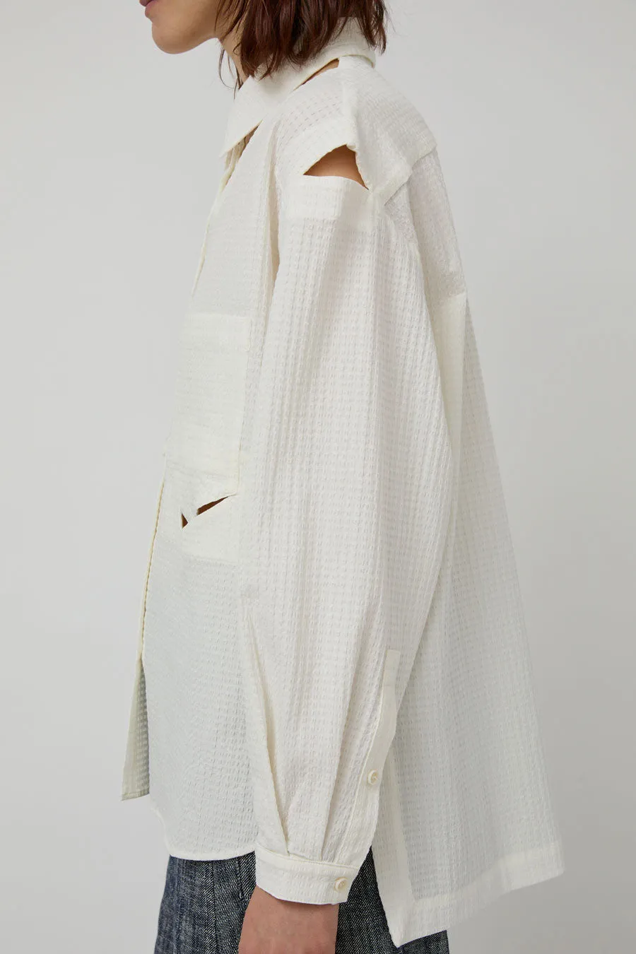 Henrik Vibskov Cut Out Shirt in White sold by No. 6 product image thumbnail 2