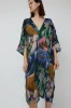 Henrik Vibskov Uncut Kaftan in Multi Brush Drips sold by No. 6