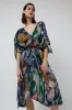 Henrik Vibskov Uncut Kaftan in Multi Brush Drips sold by No. 6