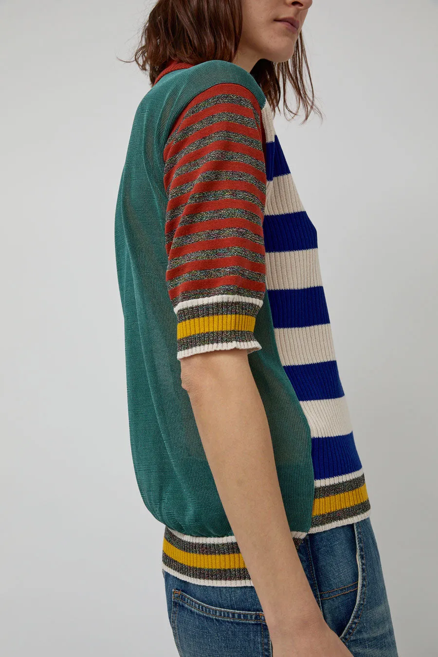 Henrik Vibskov Mix Polo in Teal Mix sold by No. 6 product image thumbnail 5