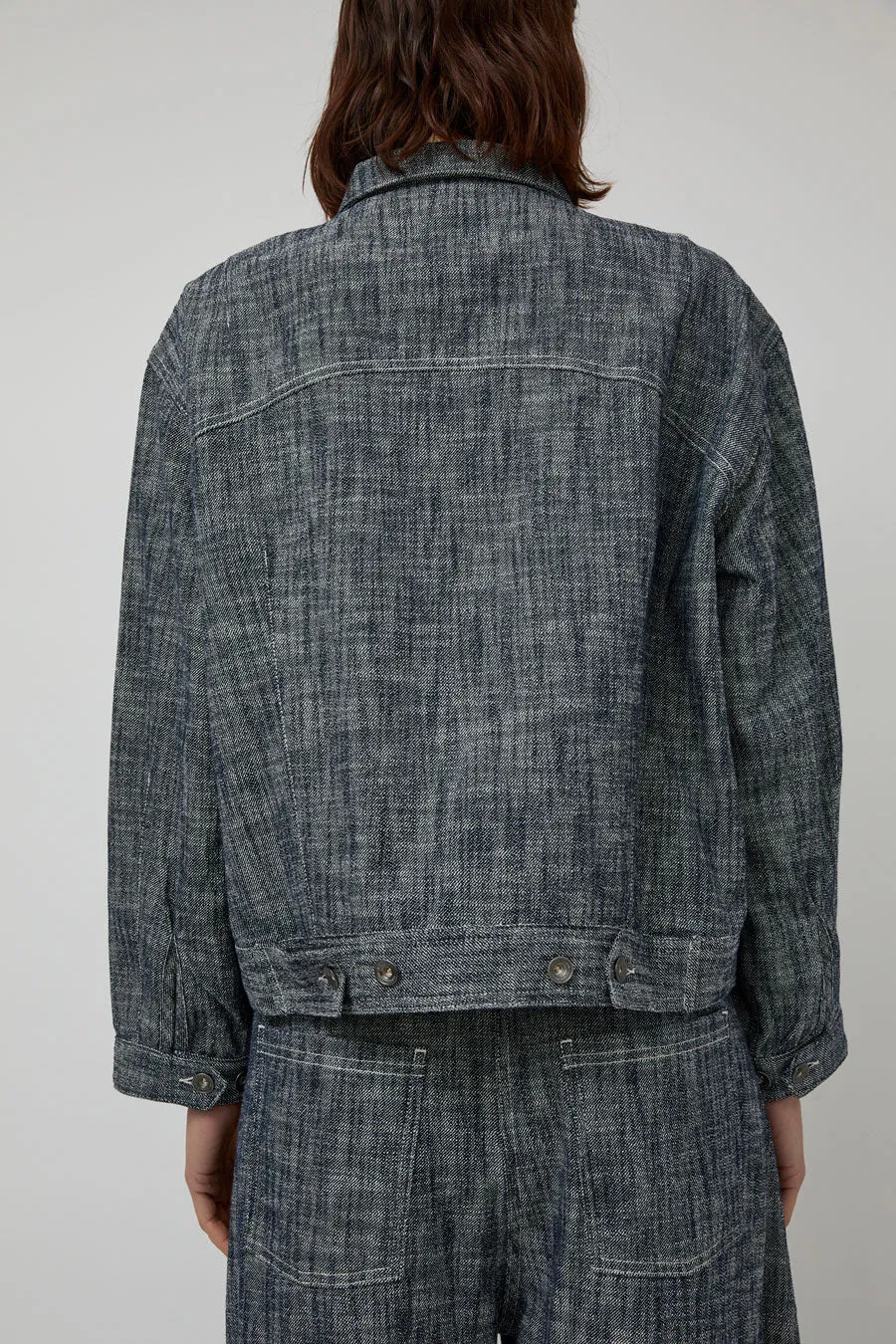 Henrik Vibskov Denim Jacket in Blue White Blur sold by No. 6 product image thumbnail 5