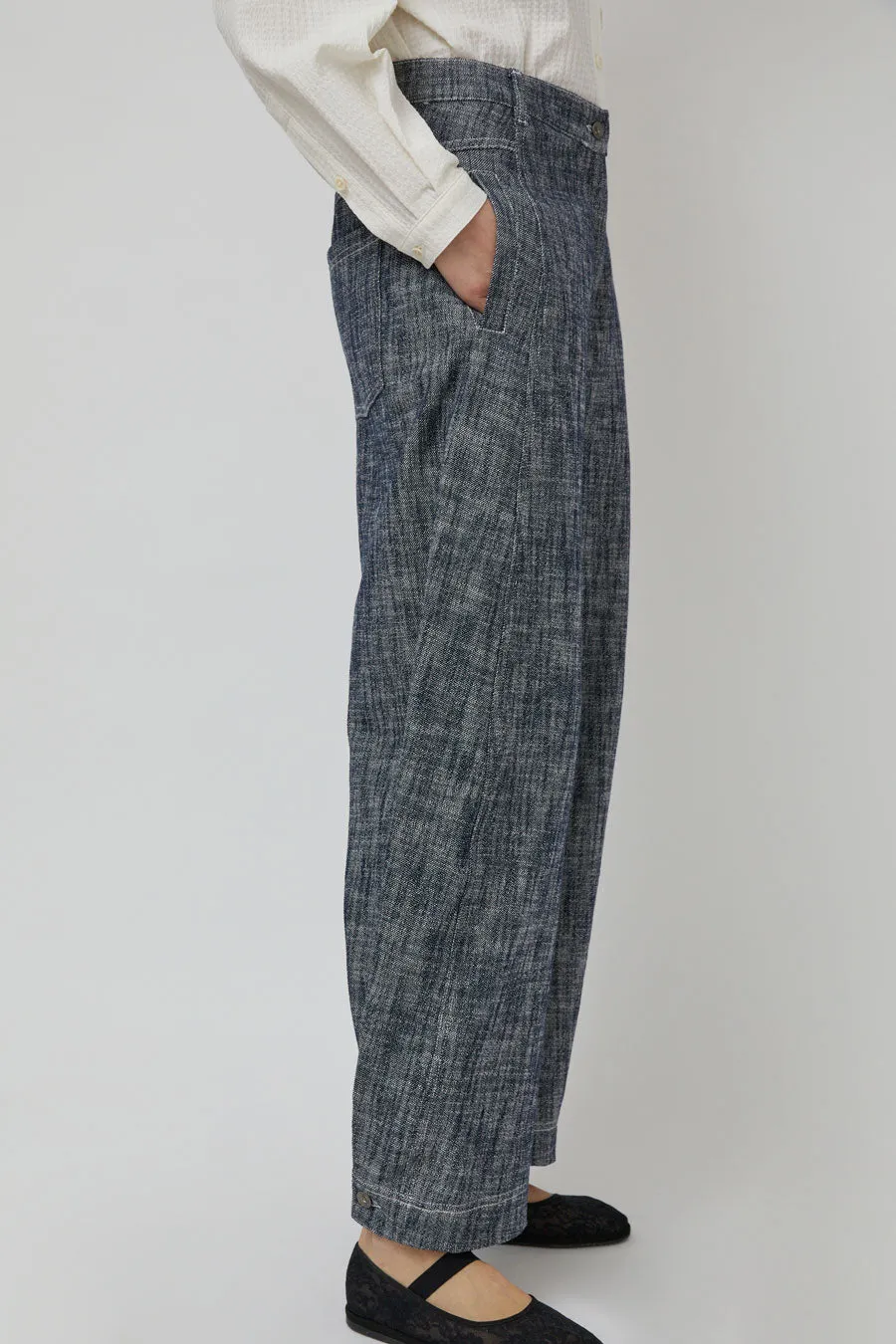 Henrik Vibskov Post Denim Pants in Blue White Blur sold by No. 6 product image thumbnail 3