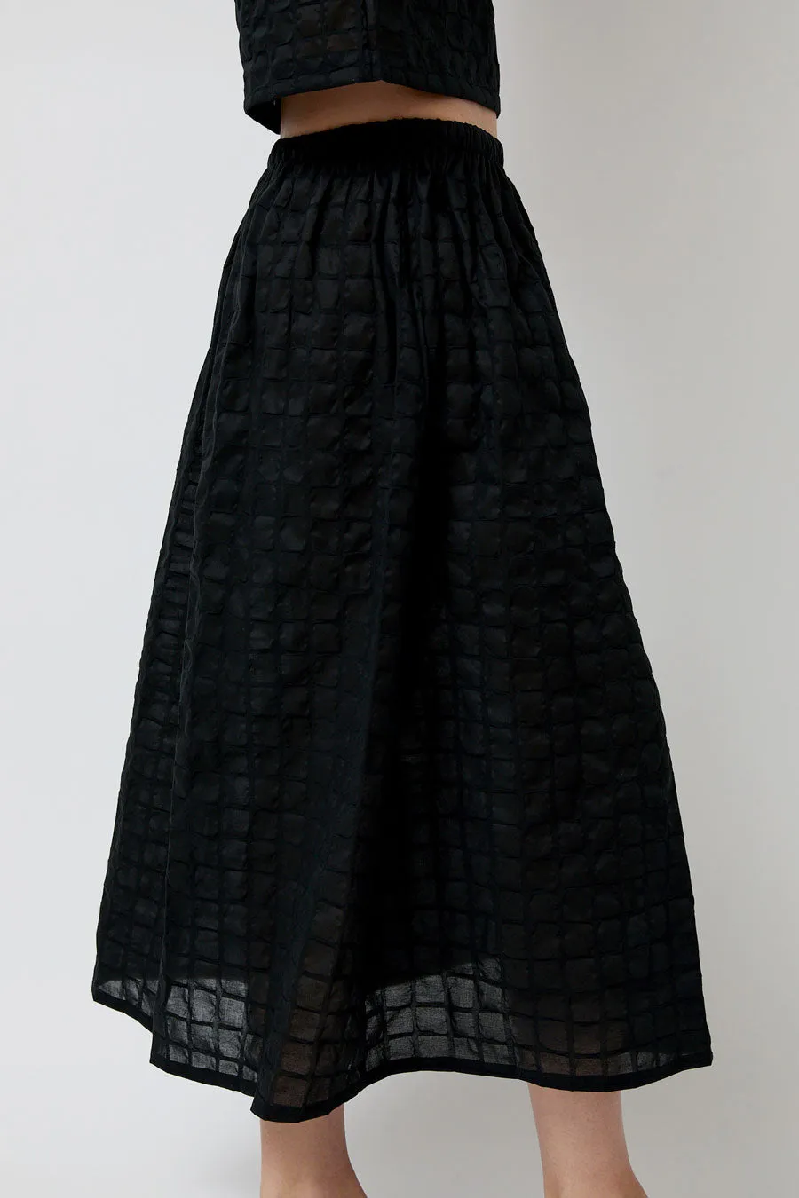 Black Crane Ripple Finish Skirt in Black sold by No. 6 product image thumbnail 4
