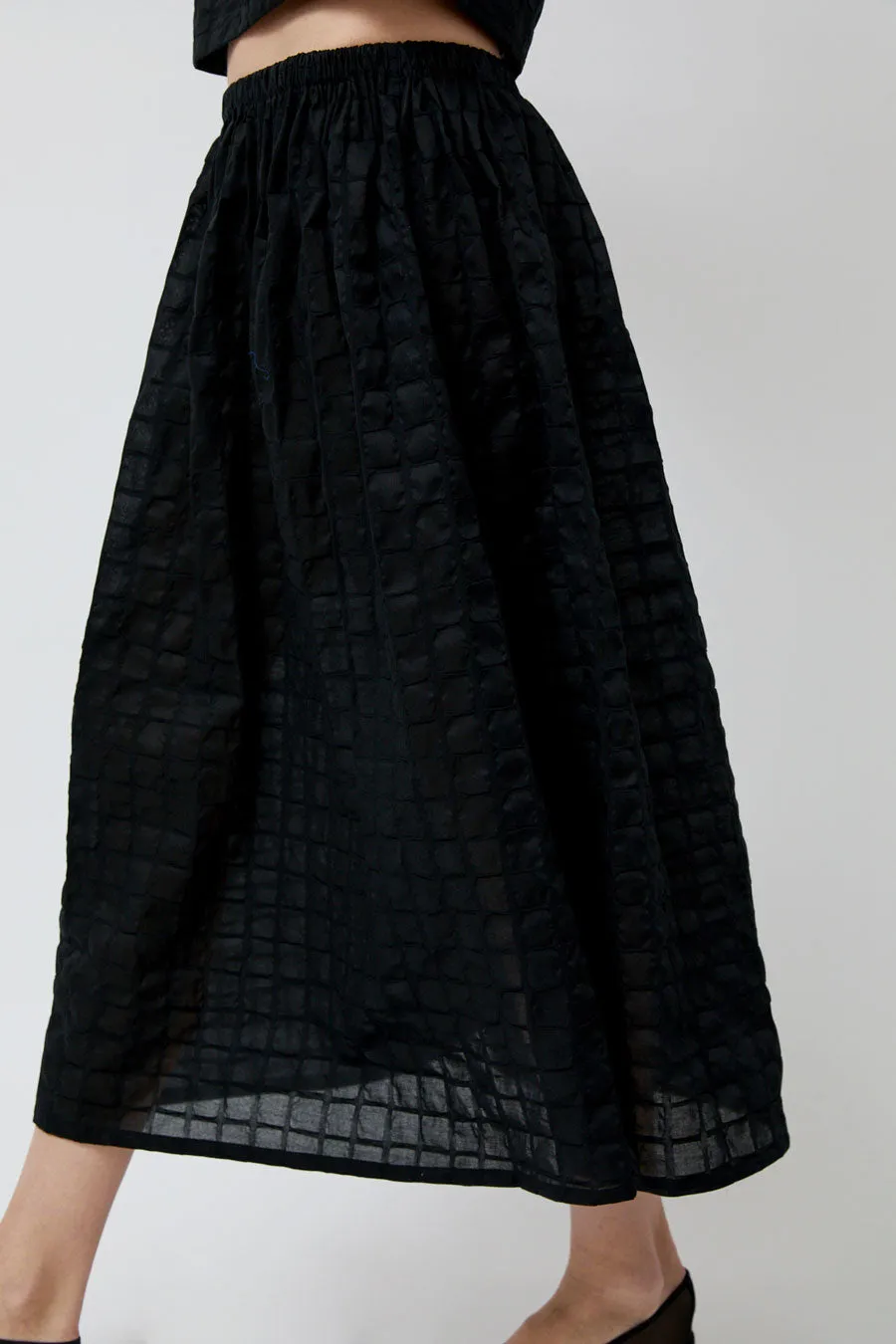Black Crane Ripple Finish Skirt in Black sold by No. 6 product image thumbnail 2