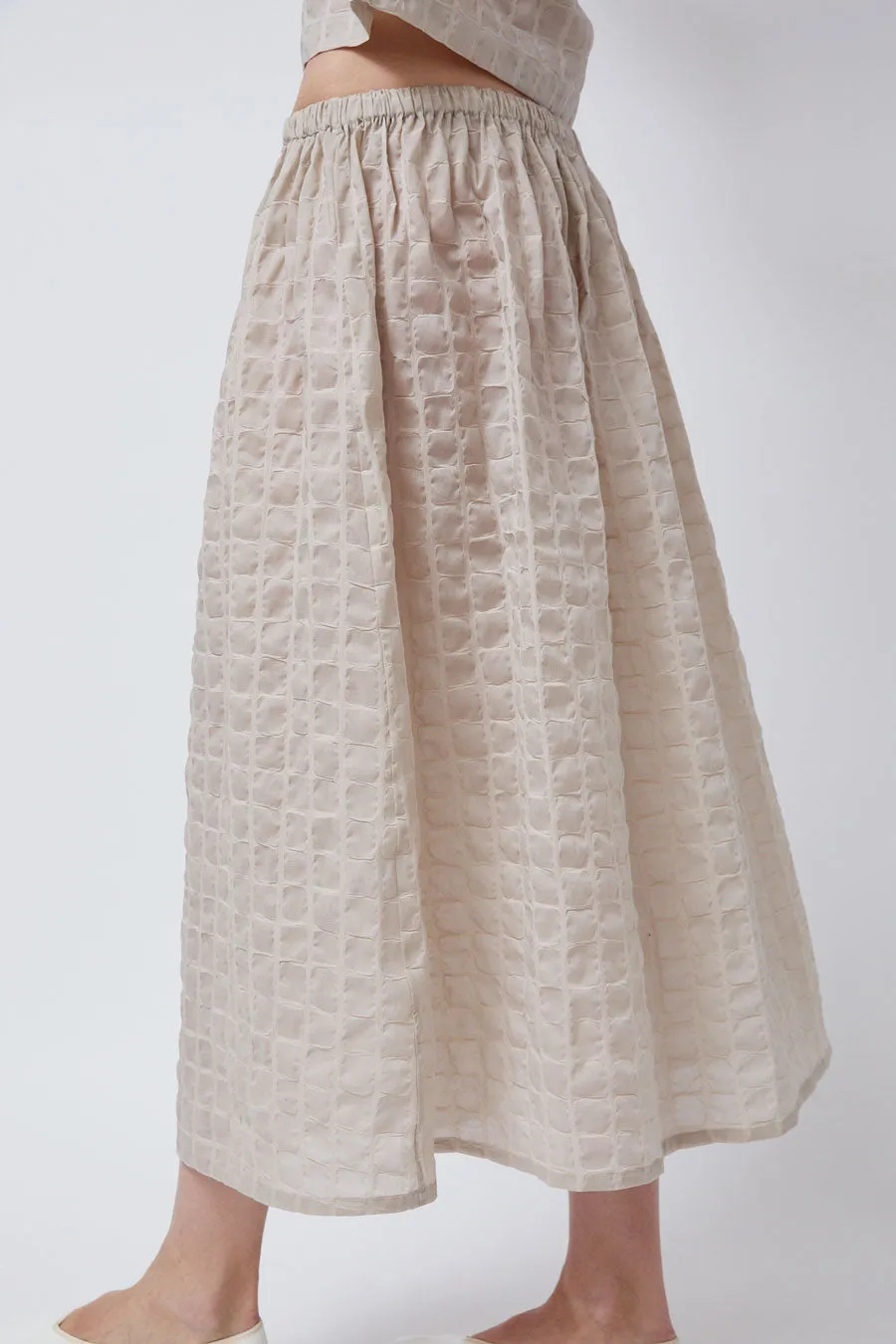 Black Crane Ripple Finish Skirt in Beige sold by No. 6 product image thumbnail 4