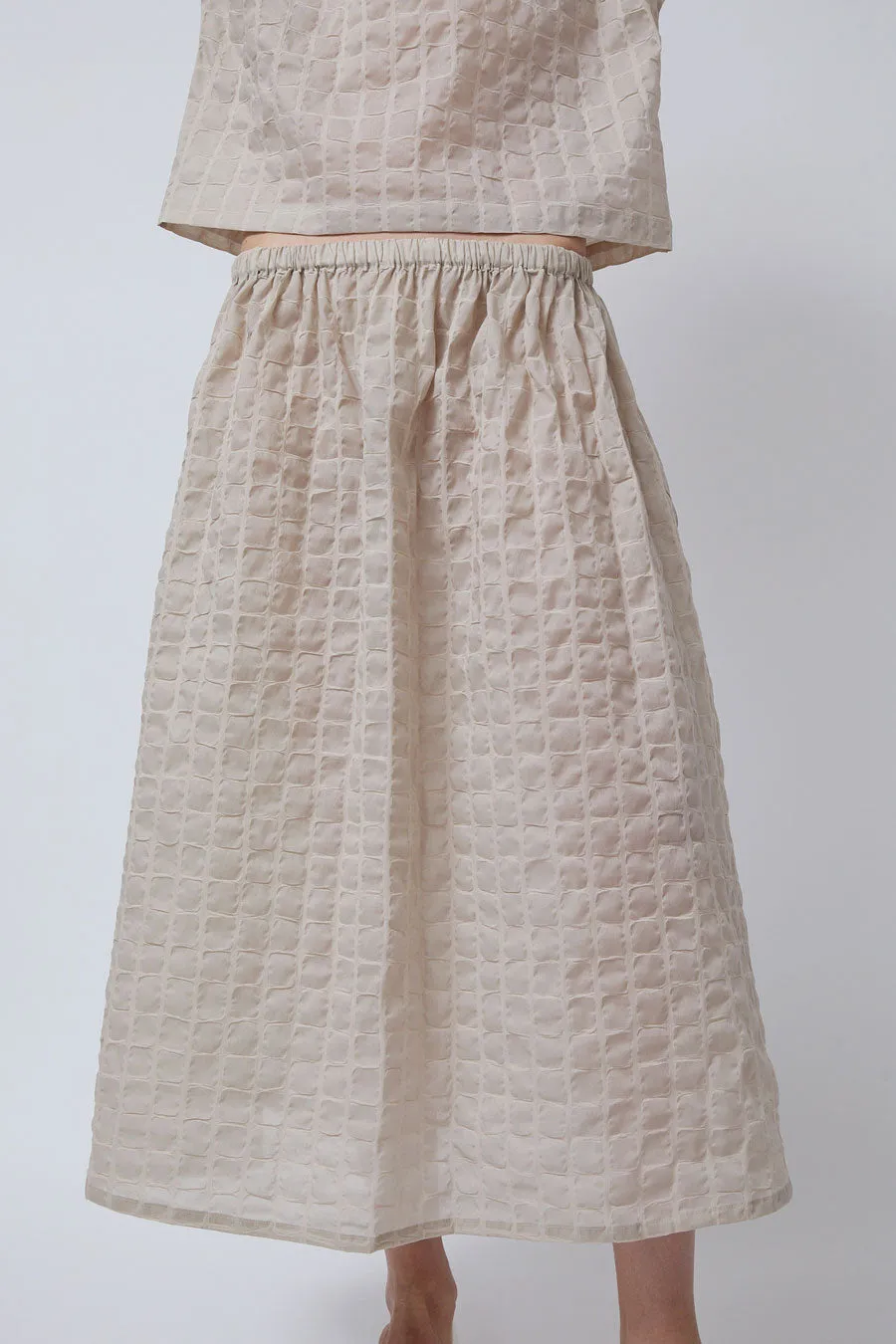 Black Crane Ripple Finish Skirt in Beige sold by No. 6 product image thumbnail 2