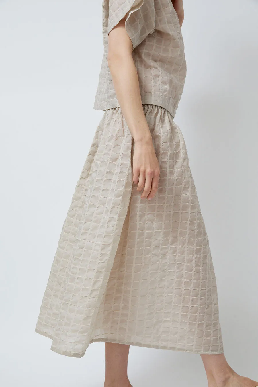 Black Crane Ripple Finish Skirt in Beige sold by No. 6 product image thumbnail 3
