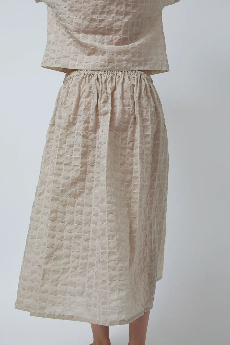 Black Crane Ripple Finish Skirt in Beige sold by No. 6 product image thumbnail 5