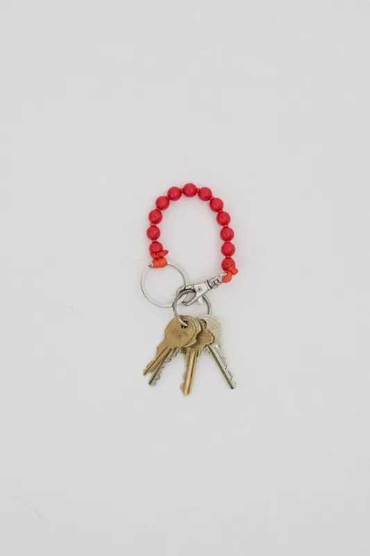 Ina Seifart Perlen Short Keyholder in Red sold by No. 6