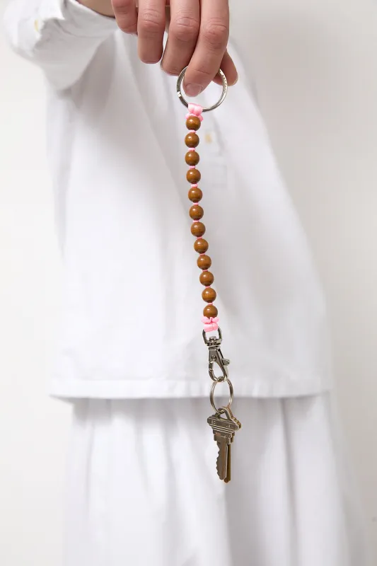 Ina Seifart Perlen Short Keyholder in Mocca and Rose sold by No. 6