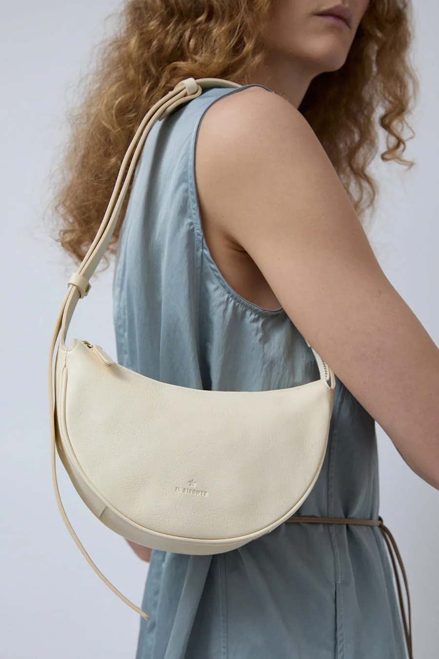 Il Bisonte Oliveta Small Hobo Bag in Bianco Latte sold by No. 6
