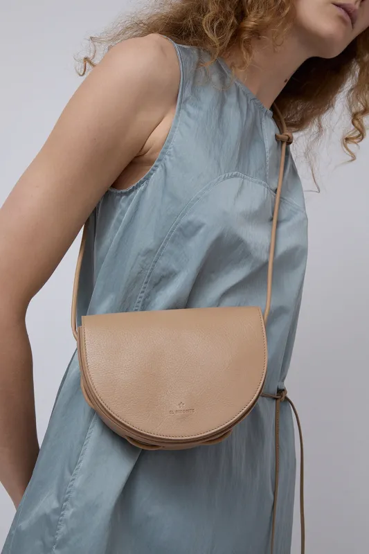 Il Bisonte Snodo Crossbody in Caffe Latte sold by No. 6
