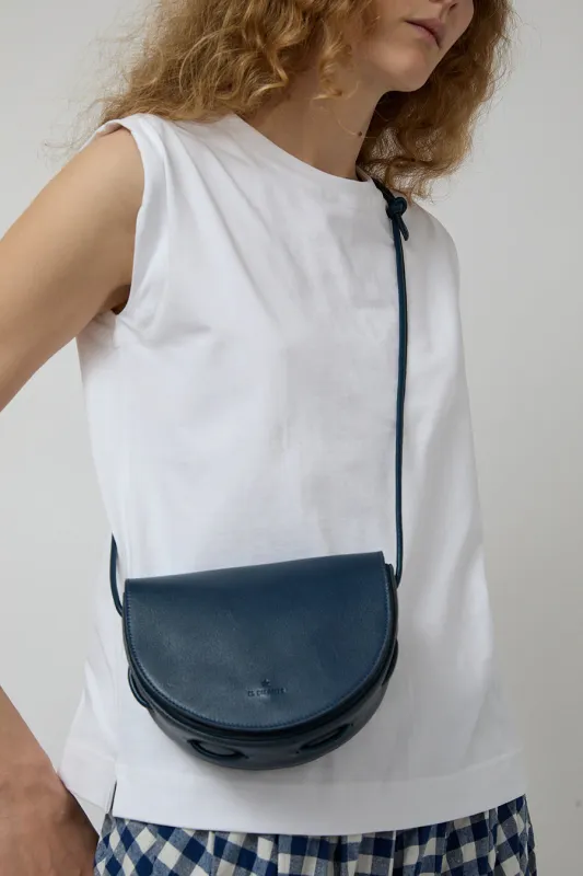 Il Bisonte Snodo Crossbody in Blu Oltremare sold by No. 6