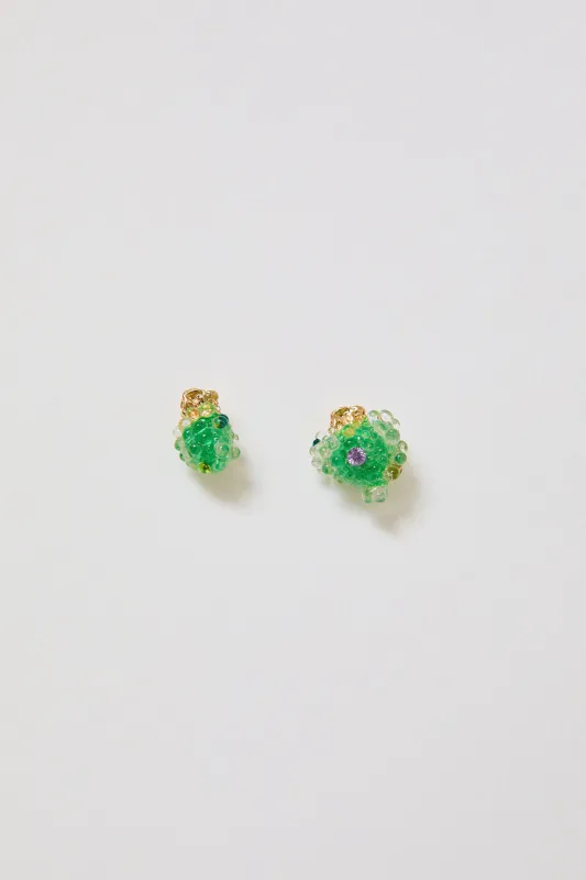 Hannayoo Works Night Rain Memory Earrings in Deep Green sold by No. 6