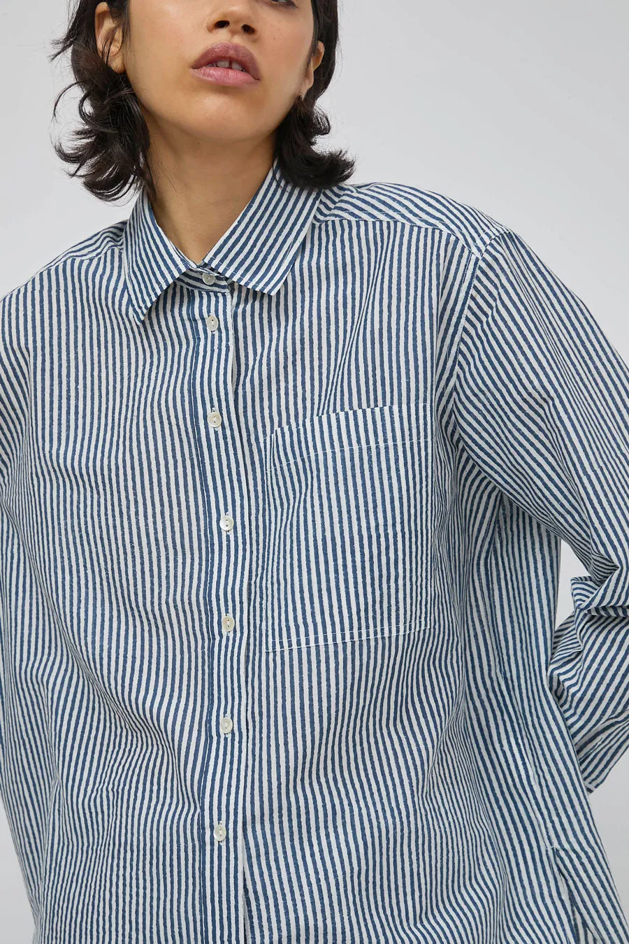 NYMANE Chris Shirt in Featherweight Stripe sold by No. 6 product image thumbnail 3