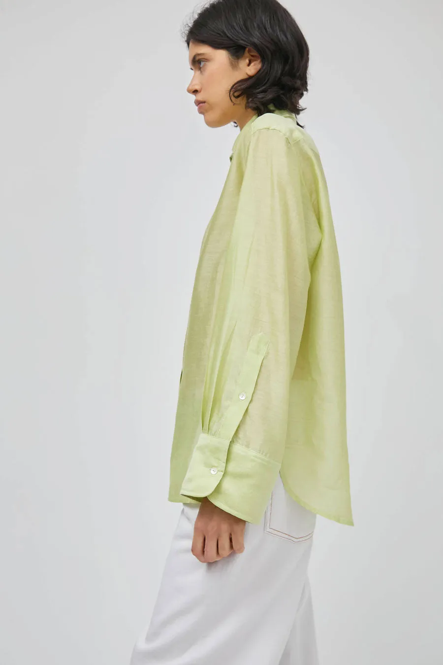 NYMANE Hutton Shirt in Lime sold by No. 6 product image thumbnail 4