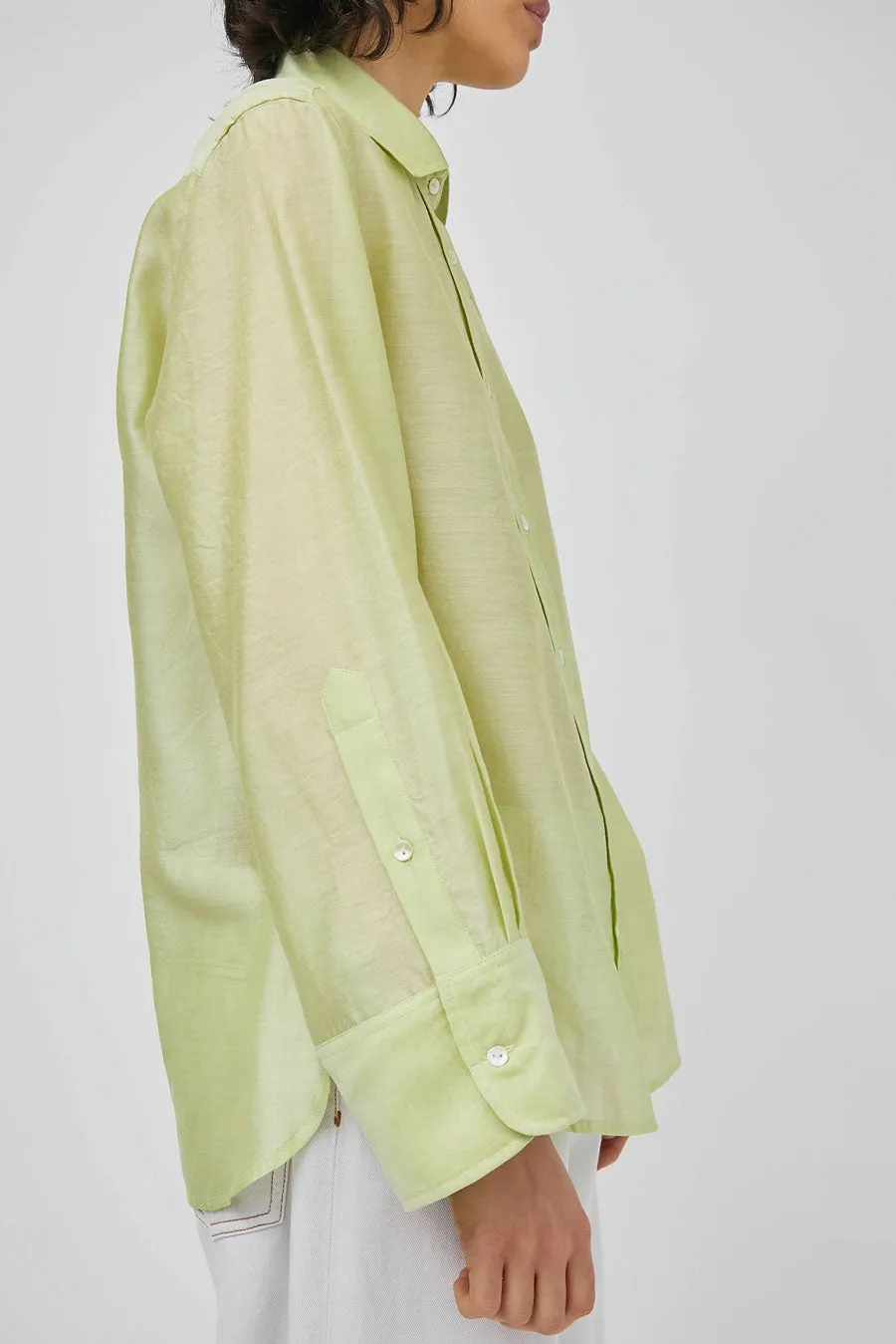 NYMANE Hutton Shirt in Lime sold by No. 6 product image thumbnail 3