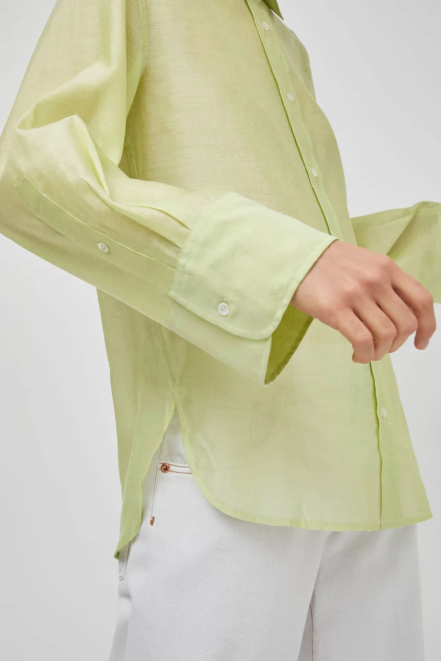 NYMANE Hutton Shirt in Lime sold by No. 6 product image thumbnail 2