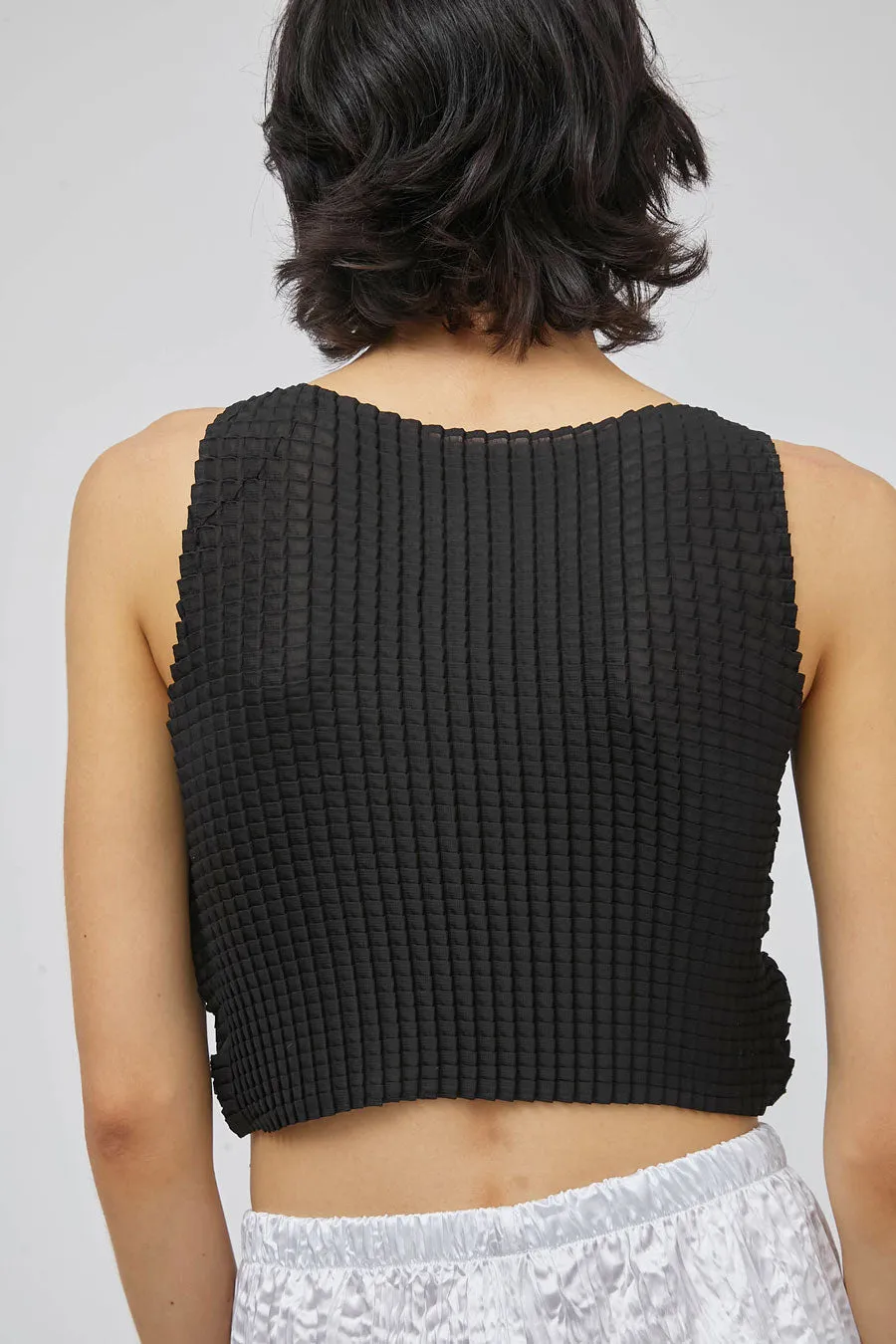 Nin Studio Pleated Tank Singlet in Black sold by No. 6 product image thumbnail 4