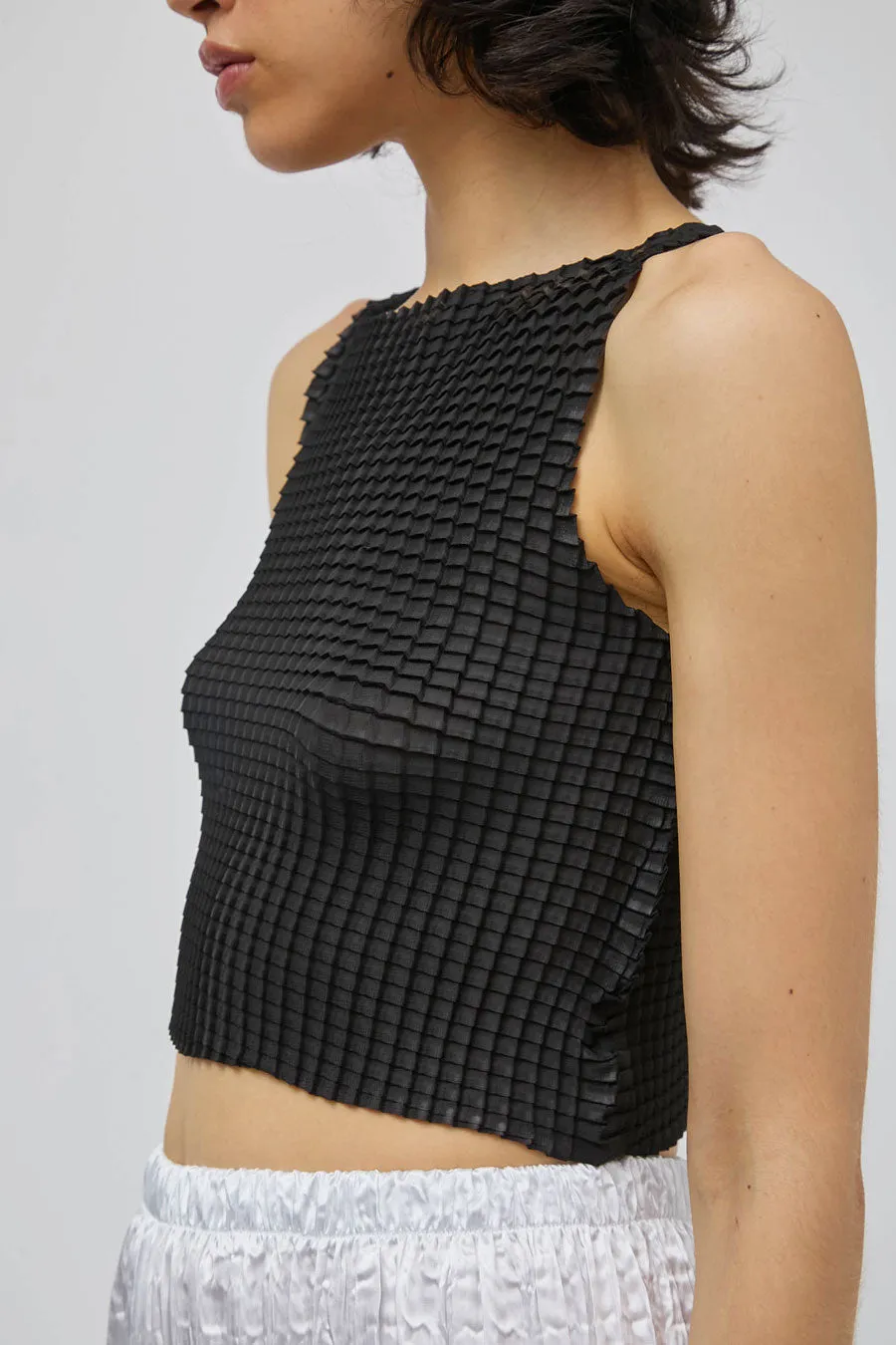 Nin Studio Pleated Tank Singlet in Black sold by No. 6 product image thumbnail 2