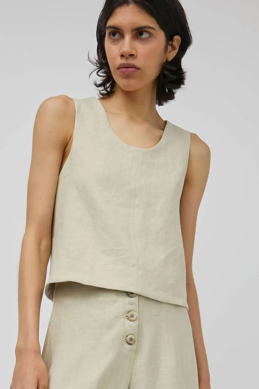 Zii Ropa Aku Top in Antique Green sold by No. 6