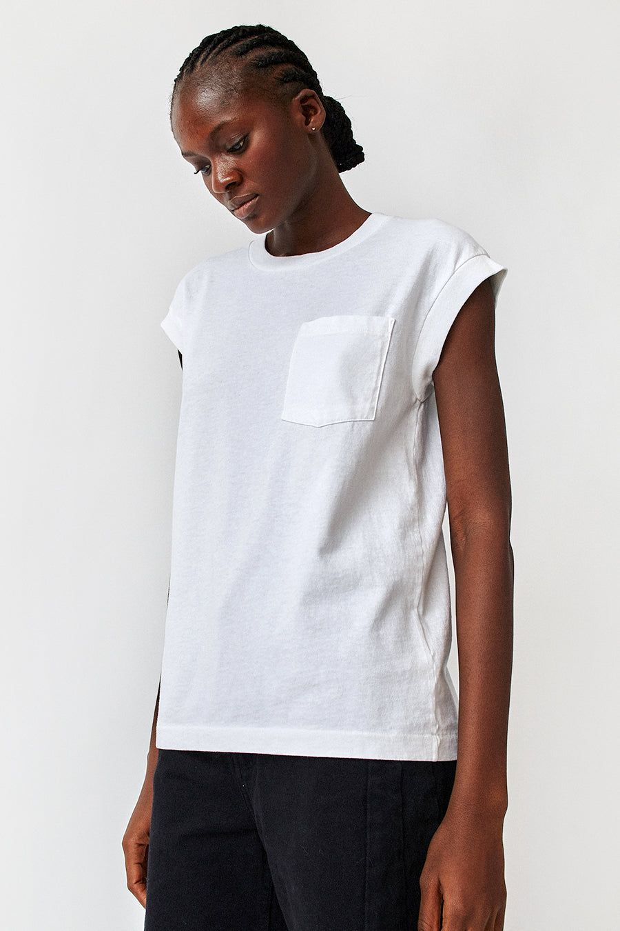 B Sides Pocket Tank in Tile White sold by No. 6 product image thumbnail 5
