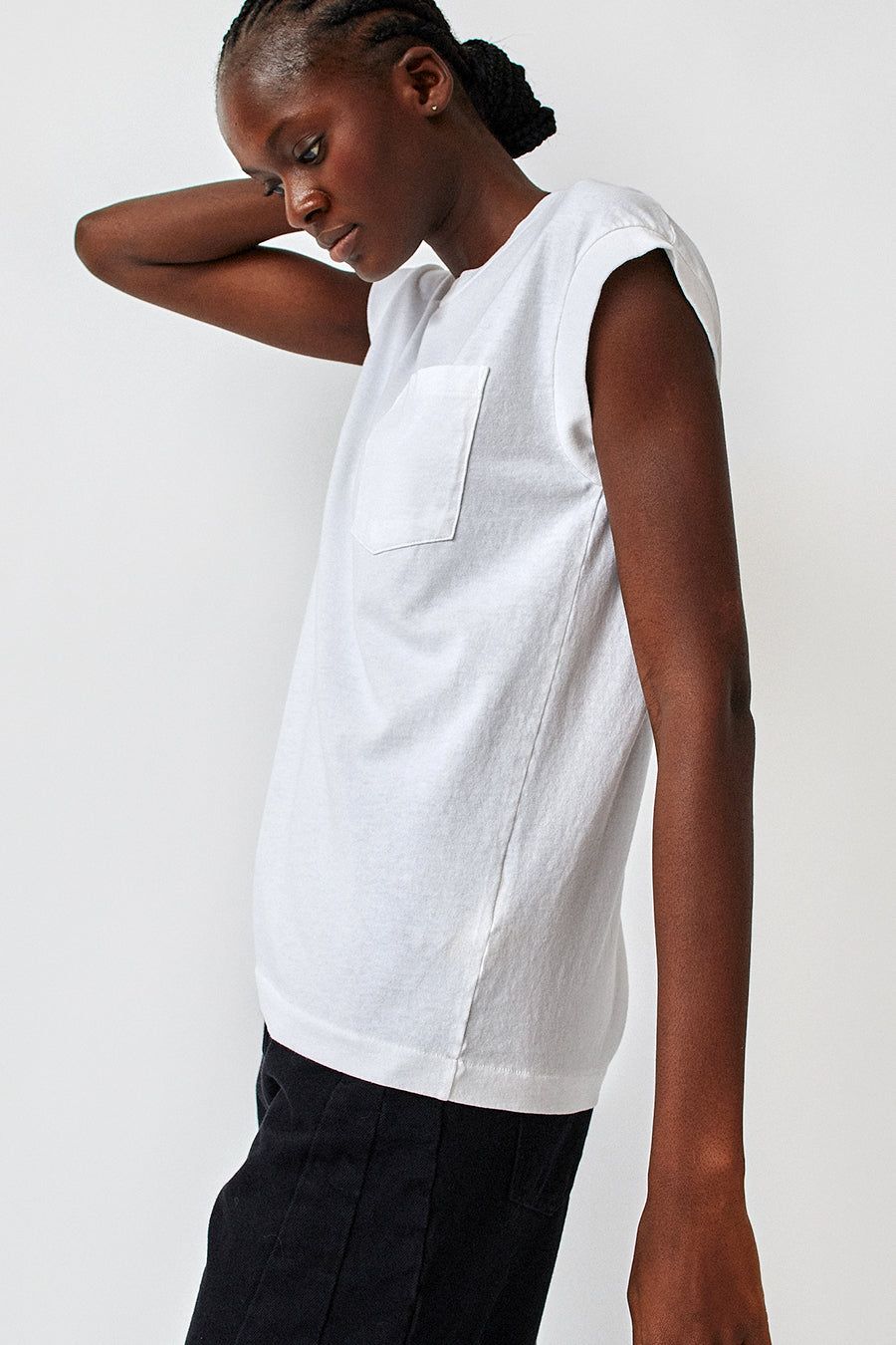 B Sides Pocket Tank in Tile White sold by No. 6 product image thumbnail 2