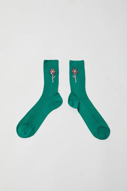Maria La Rosa Alice Socks in Cipresso sold by No. 6