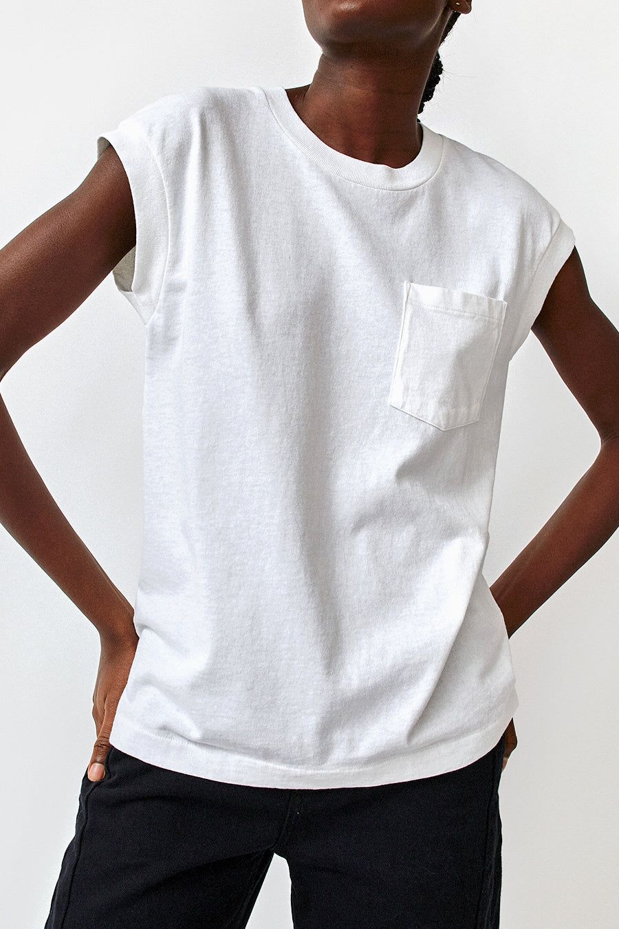 B Sides Pocket Tank in Tile White sold by No. 6 product image thumbnail 3