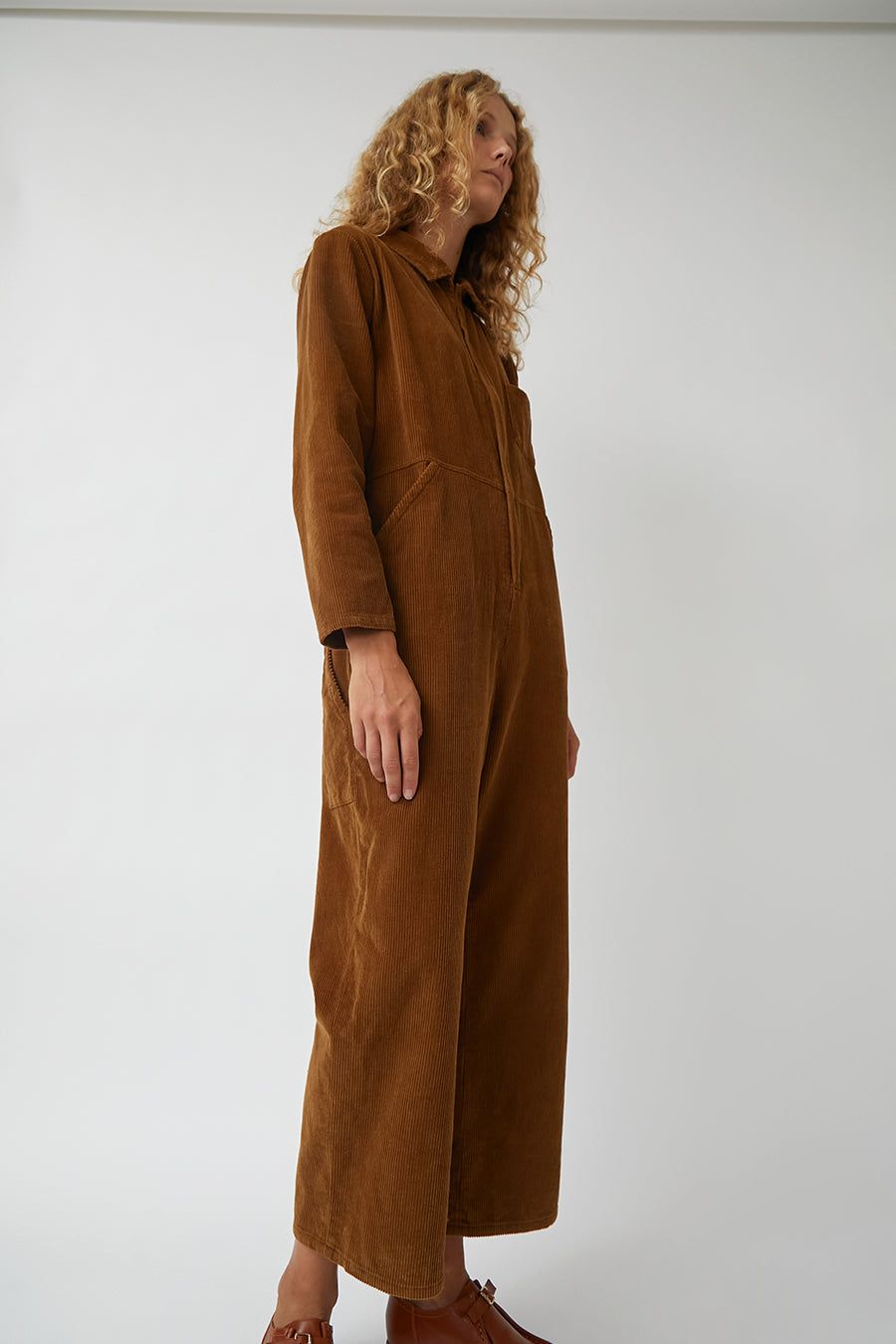 No.6 Marlon Jumpsuit in Tan Corduroy sold by No. 6 product image thumbnail 2